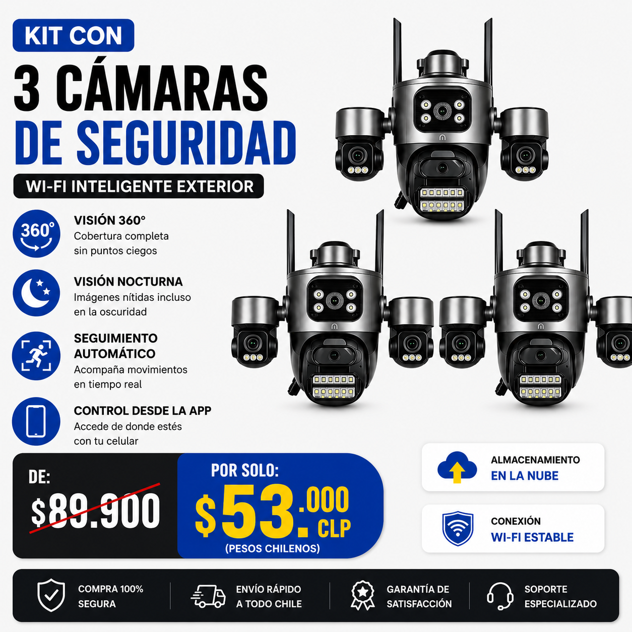 Kit Fortaleza - 3 cámaras